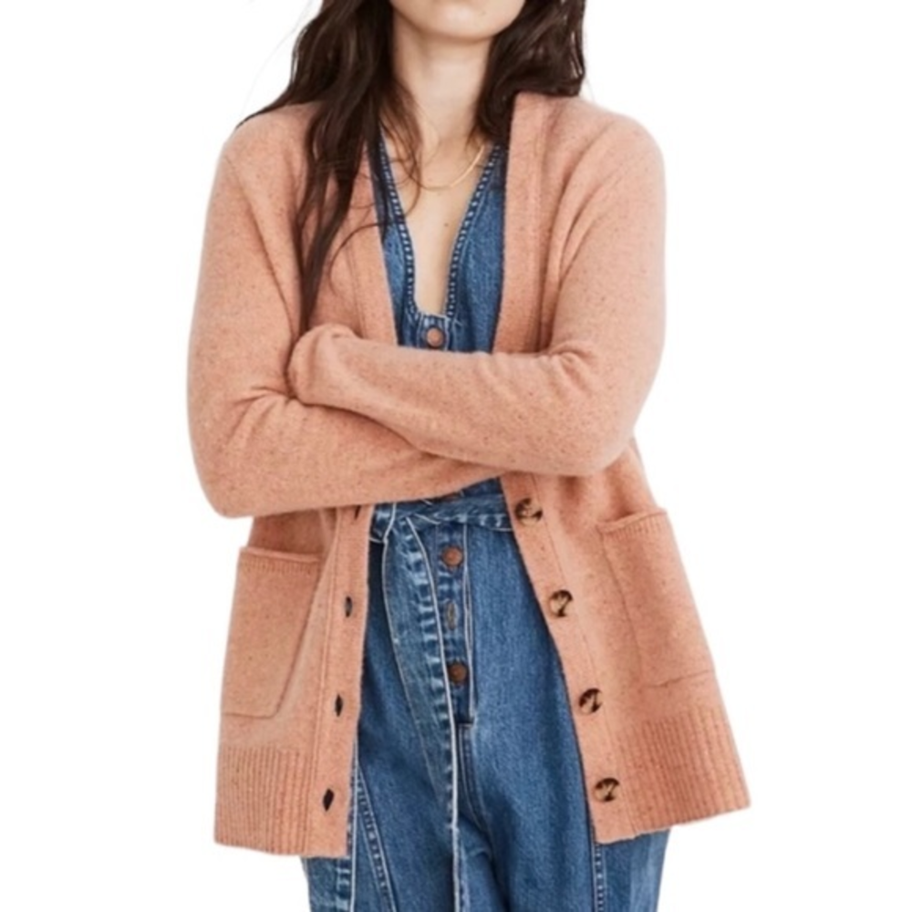 Madewell Women's Peach Cardigan Sweater